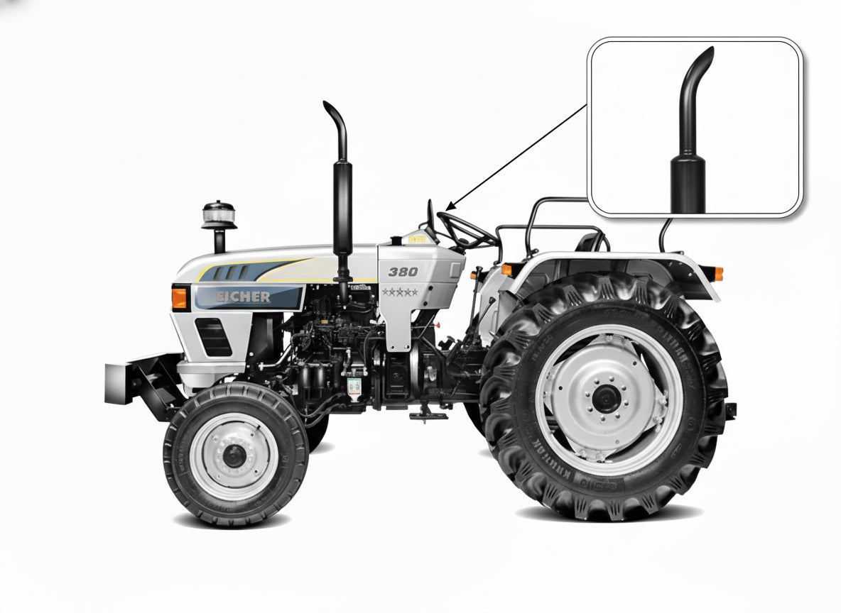 Eicher 380, 333 Tractor Silencer assembly